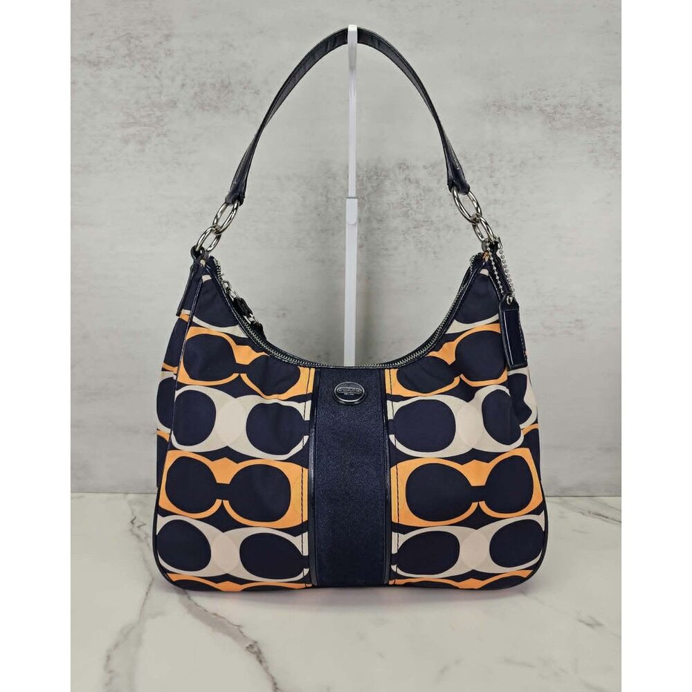 Coach Poppy Linear Signature "C" Convertible Hobo Bag